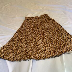 Floral Yellow Women's Skirt